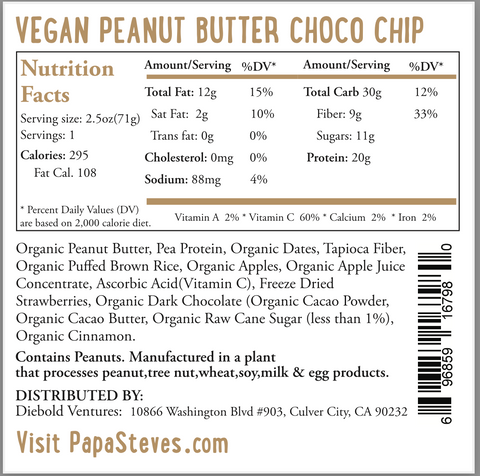 Peanut Butter Choco Chip - Dairy Free