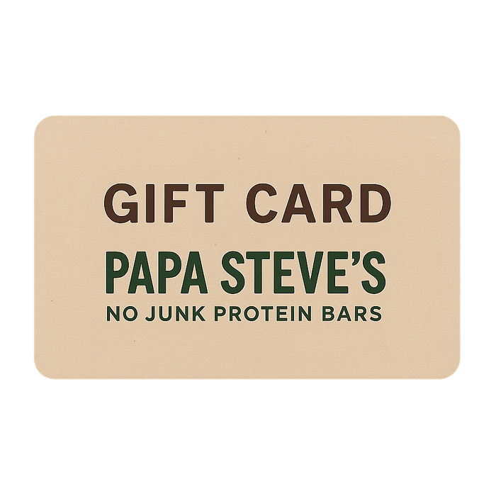 Papa Steve's No Junk Protein Bars Gift Card